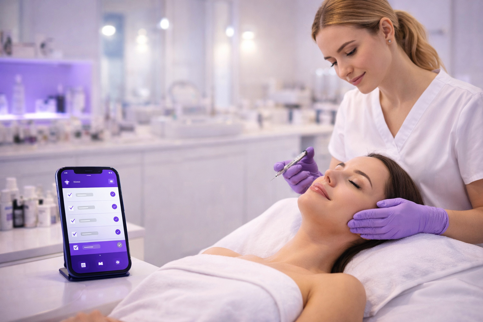 Clínica de beleza acompanhando financeiro no Belflow